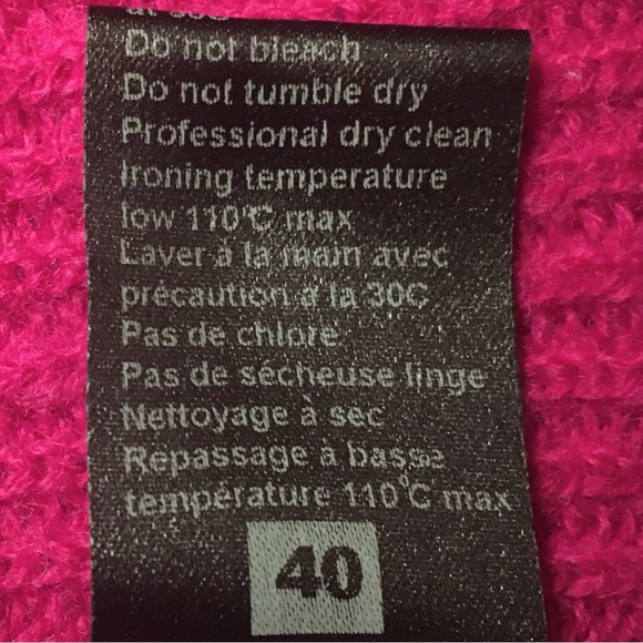 Crea Concept Cowl Neck Sweater Wool Pullover Cropped Boxy Crop Magenta Pink 40 - Picture 14 of 16